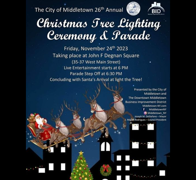 Annual City of Middletown Christmas Tree Lighting Ceremony & Parade
