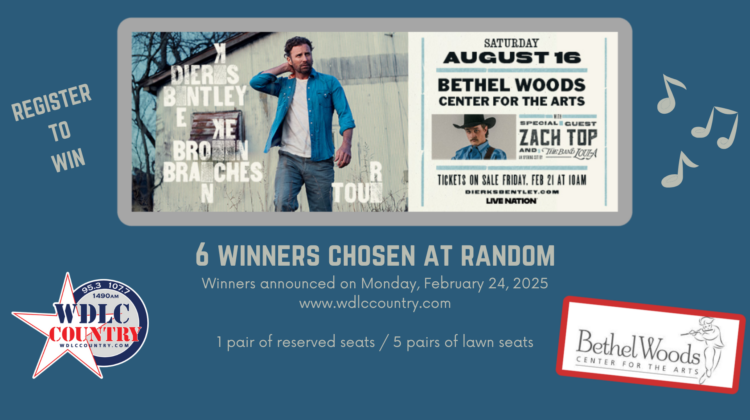 CONTEST: Dierks Bentley, with Zach Top and The Band Loula ‘Broken Branches Tour’ at Bethel Woods Center for the Arts